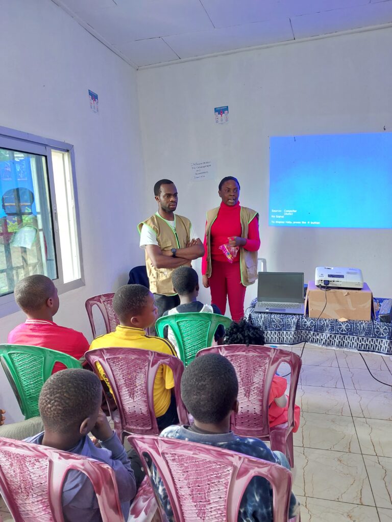 Children at the Children Safe Space during the summer holiday workshops
